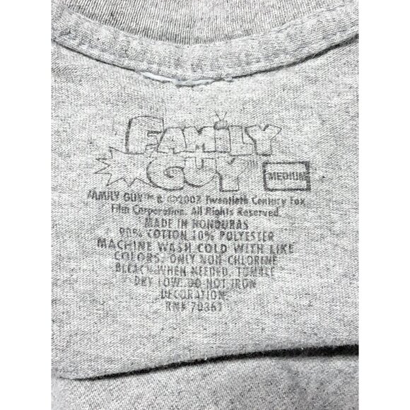 Family Guy Stewie Griffin Graphic T-Shirt Size XL Gray Cotton Short Sleeve Mens - Picture 2 of 5